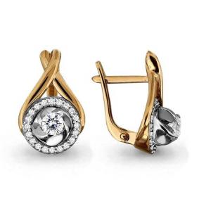 Золотые серьги AQUAMARINE 43777А 43777А фото