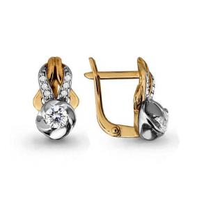 Золотые серьги AQUAMARINE 43779А 43779А фото