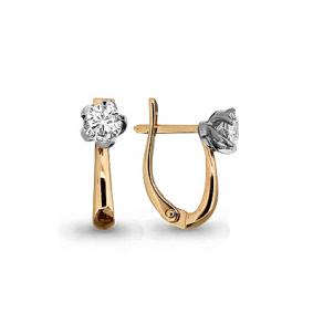 Золотые серьги AQUAMARINE 43868 43868 фото