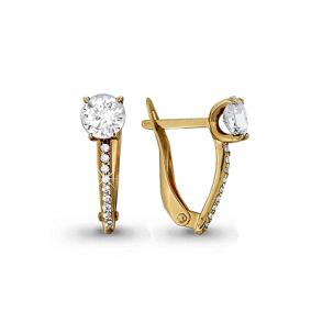 Золотые серьги AQUAMARINE 44010А 44010А фото