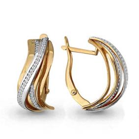 Золотые серьги AQUAMARINE 45006А 45006А фото