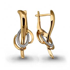 Золотые серьги AQUAMARINE 45170А 45170А фото