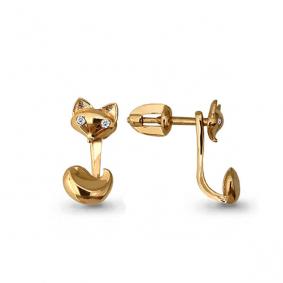 Золотые серьги AQUAMARINE 45181А 45181А фото