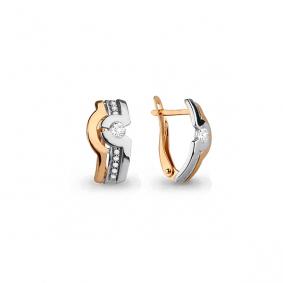 Золотые серьги AQUAMARINE 45537А 45537А фото