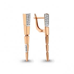 Золотые серьги AQUAMARINE 45783А 45783А фото