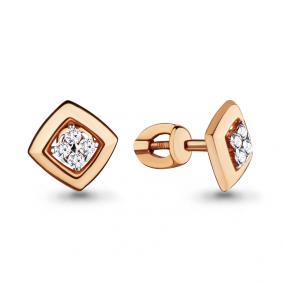 Золотые серьги AQUAMARINE 46126 с фианитом 46126 фото