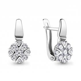 Серьги из белого золота AQUAMARINE 46941Аб с фианитом 46941Аб фото