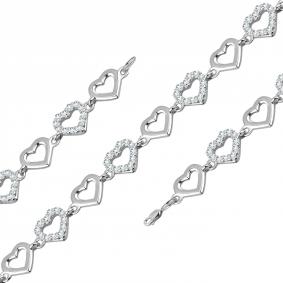 Серебряный браслет TALANT 47-72-0001-40355 с цирконием 47-72-0001-40355 фото