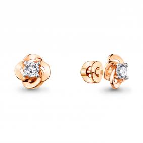 Золотые серьги AQUAMARINE 48666 с фианитом 48666 фото
