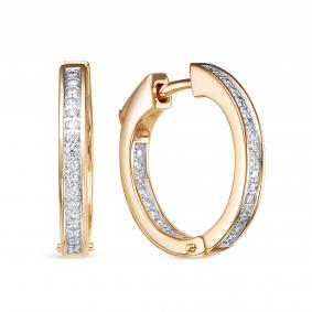 Золотые серьги RoseGrace 5-5642-103-2К с бриллиантом 5-5642-103-2К фото