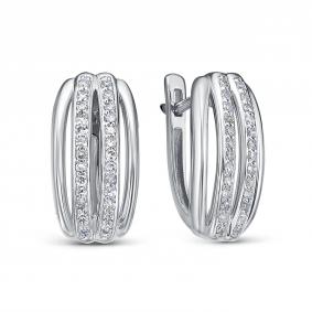 Серьги из белого золота RoseGrace 5-5895-103-2Б с бриллиантом 5-5895-103-2Б фото