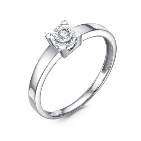 Кольцо из белого золота RoseGrace 5-5908-103И2-1Б с бриллиантом 5-5908-103И2-1Б фото