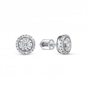 Серьги из белого золота RoseGrace 5-5910-103И2-2Б с бриллиантом 5-5910-103И2-2Б фото