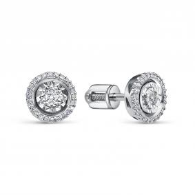 Серьги из белого золота RoseGrace 5-5911-103И2-2Б с бриллиантом 5-5911-103И2-2Б фото