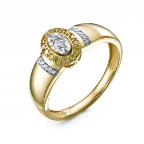 Кольцо из лимонного золота RoseGrace 5-5914-103И2-1Ж-Жбр с бриллиантом 5-5914-103И2-1Ж-Жбр фото