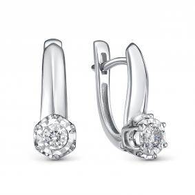 Серьги из белого золота RoseGrace 5-5923-103И2-2Б с бриллиантом 5-5923-103И2-2Б фото