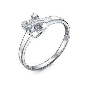 Кольцо из белого золота RoseGrace 5-5975-103И1-1Б с бриллиантом 5-5975-103И1-1Б фото