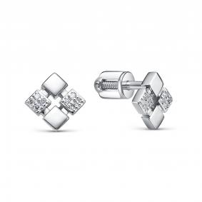 Серьги из белого золота RoseGrace 5-6078-103-2Б с бриллиантом 5-6078-103-2Б фото