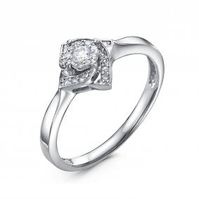 Кольцо из белого золота RoseGrace 5-6083-103ИНВ-1Б с бриллиантом 5-6083-103ИНВ-1Б фото