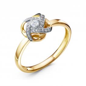 Кольцо из лимонного золота RoseGrace 5-6238-103-1Ж с бриллиантом 5-6238-103-1Ж фото