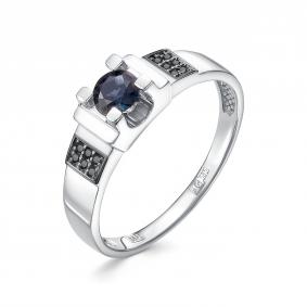 Кольцо из белого золота RoseGrace 5-6637-106-1Б-СапЧбр с бриллиантом и сапфиром 5-6637-106-1Б-СапЧбр фото