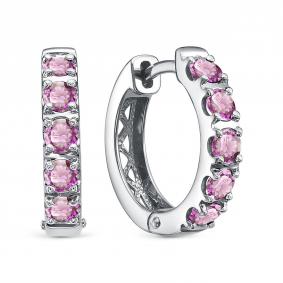 Серьги из белого золота RoseGrace 5-6644-103-2Б-СапРоз с сапфиром 5-6644-103-2Б-СапРоз фото