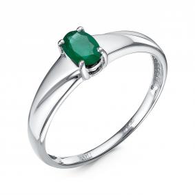 Кольцо из белого золота RoseGrace 5-6650-103-1Б-Из с изумрудом 5-6650-103-1Б-Из фото