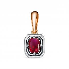 Золотая подвеска RoseGrace 5-6657-106-3К-Руб с рубином 5-6657-106-3К-Руб фото