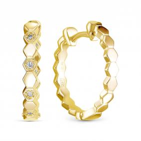 Серьги из лимонного золота RoseGrace 5-6762-103-2Ж с бриллиантом 5-6762-103-2Ж фото