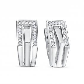 Серьги из белого золота RoseGrace 5-6909-103-2Б с бриллиантом 5-6909-103-2Б фото