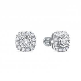 Серьги из белого золота RoseGrace 5-6978-103И2-2Б с бриллиантом 5-6978-103И2-2Б фото