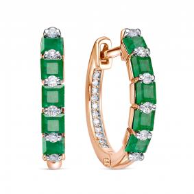 Золотые серьги RoseGrace 5-7016-103-2К-ИзБр с бриллиантом 5-7016-103-2К-ИзБр фото