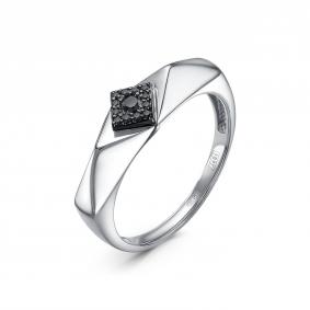 Кольцо из белого золота RoseGrace 5-7060-106-1Б-Чбр с чёрным бриллиантом 5-7060-106-1Б-Чбр фото