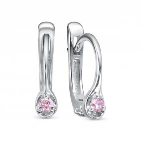 Серьги из белого золота RoseGrace 5-7104-103-2Б-СапРоз с сапфиром 5-7104-103-2Б-СапРоз фото