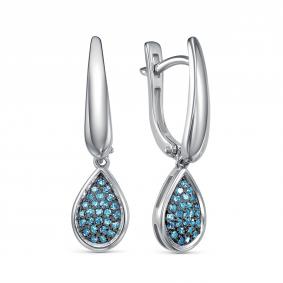 Серьги из белого золота RoseGrace 5-7146-106-2Б-Гбр с бриллиантом 5-7146-106-2Б-Гбр фото