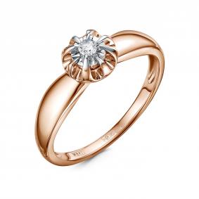 Золотое кольцо RoseGrace 5-7186-103И1-1К с бриллиантом 5-7186-103И1-1К фото