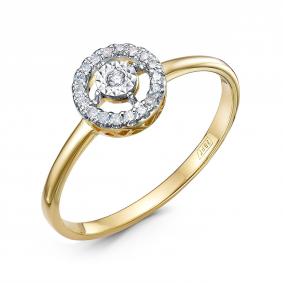 Кольцо из лимонного золота RoseGrace 5-7226-103И2-1Ж с бриллиантом 5-7226-103И2-1Ж фото