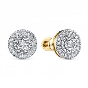Серьги из лимонного золота RoseGrace 5-7251-103И2-2Ж с бриллиантом 5-7251-103И2-2Ж фото