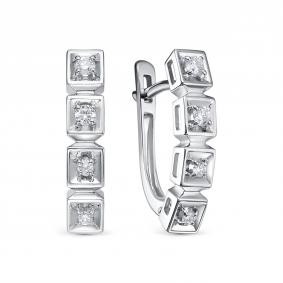 Серьги из белого золота RoseGrace 5-7415/1-103-2Б с бриллиантом 5-7415/1-103-2Б фото