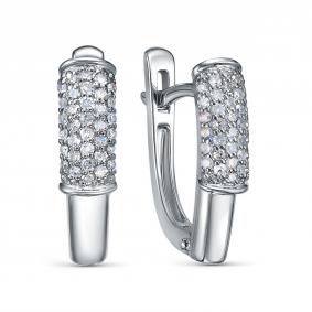 Серьги из белого золота RoseGrace 5-7581-103-2Б с бриллиантом 5-7581-103-2Б фото