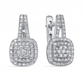Серьги из белого золота RoseGrace 5-7641-103ИНВ-2Б с бриллиантом 5-7641-103ИНВ-2Б фото