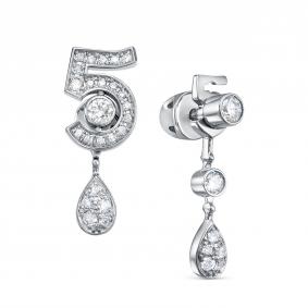 Серьги из белого золота RoseGrace 5-7819-103-2Б с бриллиантом 5-7819-103-2Б фото