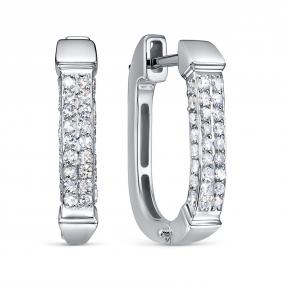 Серьги из белого золота RoseGrace 5-8061-103-2Б с бриллиантом 5-8061-103-2Б фото