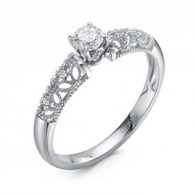 Кольцо из белого золота RoseGrace 5-8075-103-1Б с бриллиантом 5-8075-103-1Б фото
