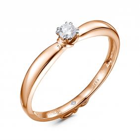 Золотое кольцо RoseGrace 5-8532-103-1К с бриллиантом 5-8532-103-1К фото