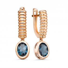 Золотые серьги RoseGrace 5-8796-200-2К-Тлд с Лондон топазом 5-8796-200-2К-Тлд фото