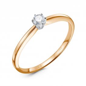 Золотое кольцо RoseGrace 5-8892-103-1К с бриллиантом 5-8892-103-1К фото