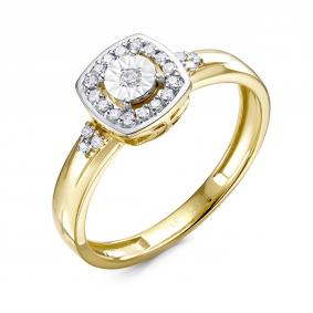 Кольцо из лимонного золота RoseGrace 5-8963-103И1-1Ж с бриллиантом 5-8963-103И1-1Ж фото