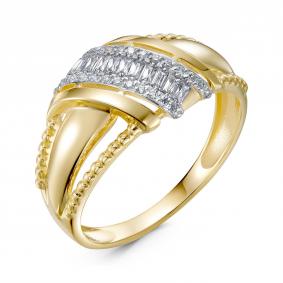 Кольцо из лимонного золота RoseGrace 5-9090-303-1Ж с фианитом 5-9090-303-1Ж фото