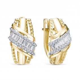 Серьги из лимонного золота RoseGrace 5-9090-303-2Ж с фианитом 5-9090-303-2Ж фото